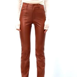 Zara faux leather pants with slots size M